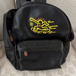 New Coach x Keith Harring Leather Back Pack